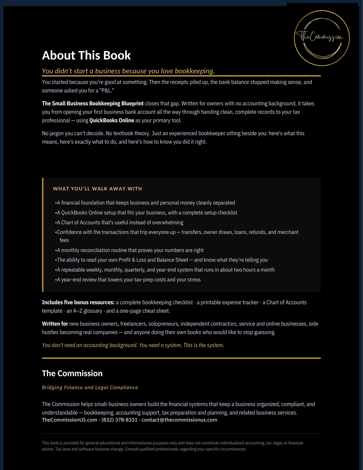 DIGITAL DOWNLOAD The Small Business Bookkeeping Blueprint