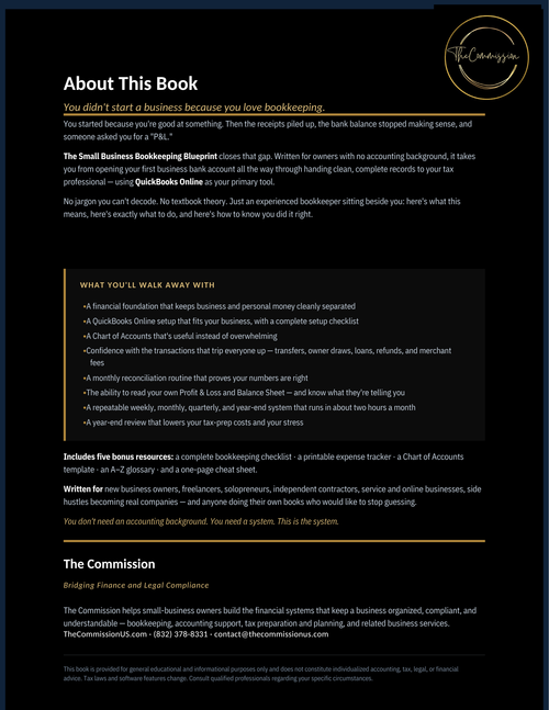 The Small Business Bookkeeping Blueprint